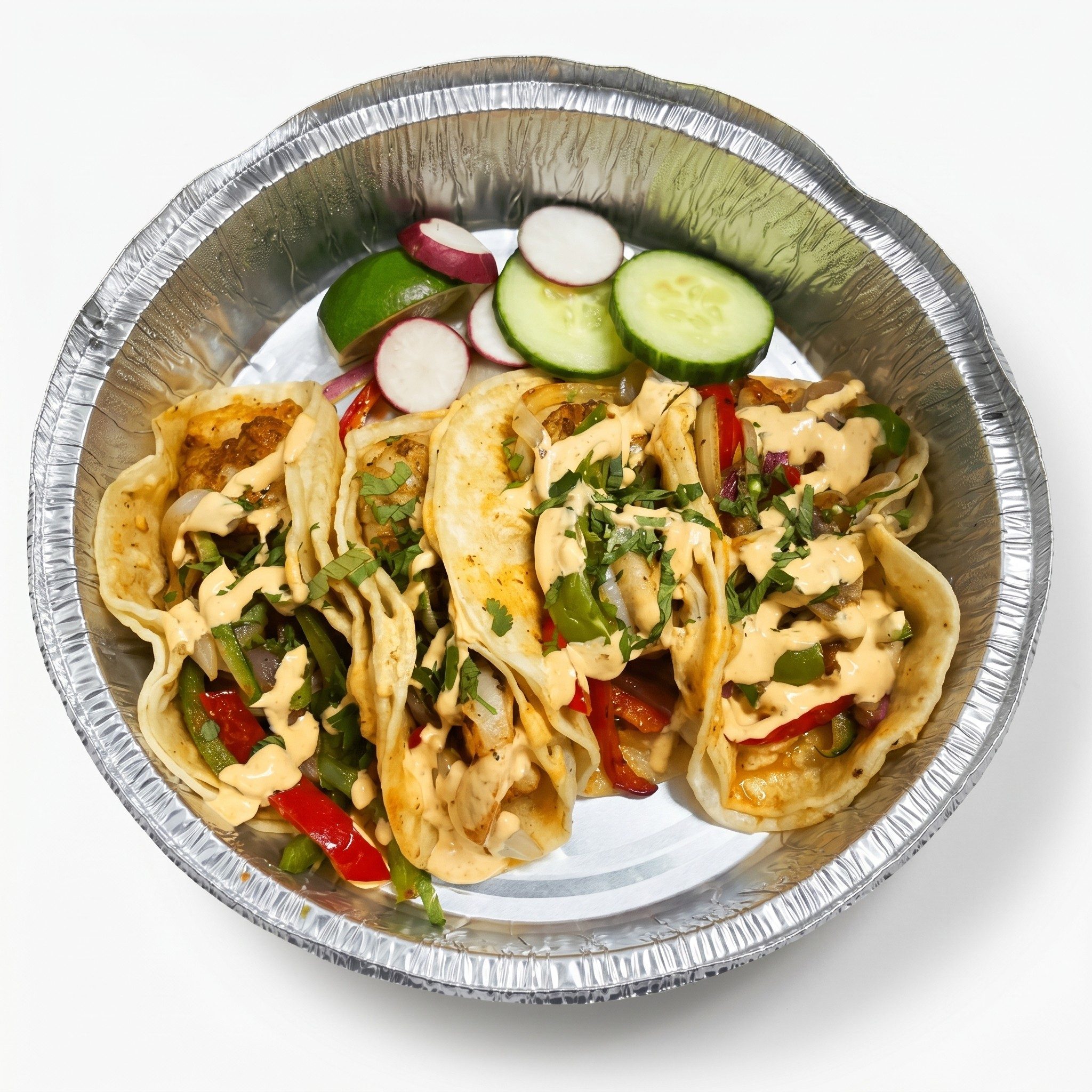 Shrimp or Salmon Taco Platter.