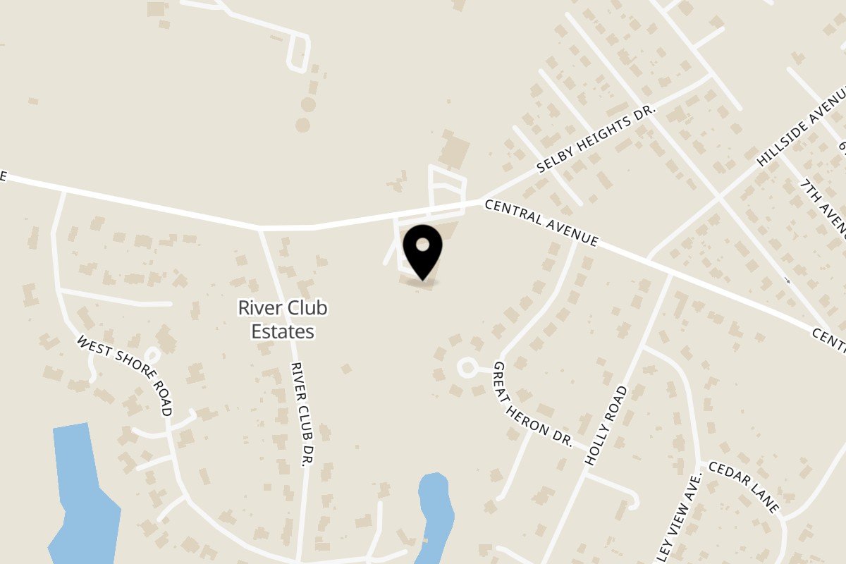 Map showing the location of Aztk Edgewater on 827 Mayo Rd in Edgewater